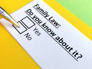 Questionnaire about family law