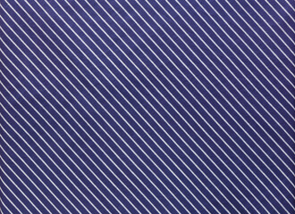 Dark blue fabric with white pinstripes, fisherman shirt, textile background image - 407854403