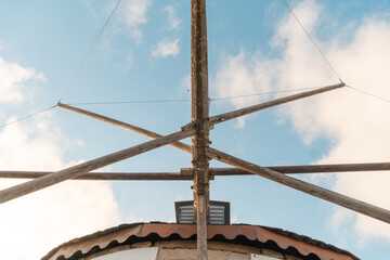 detail plane of an old looking mill. Galicia, Northern Spain.
