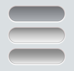 Fototapeta premium Buttons grey isolated, interesting navigation panel for website, editable vector illustration.