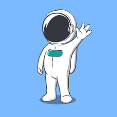 astronaut welcomes us - 407857066