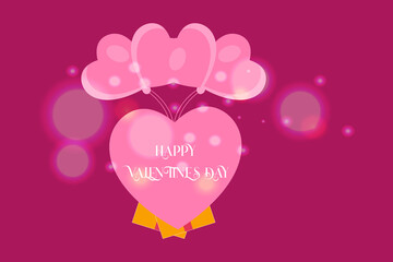 illustration of happy valentines day text background with heart shapes  creative new design for valentines day greeting cards banners posters backgrounds.
