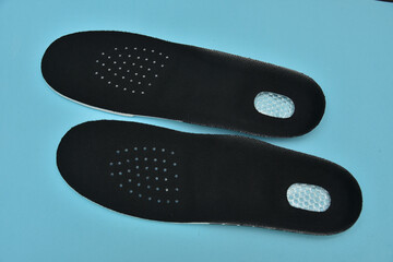 black  insoles with ventilation holes, detail