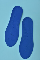 blue  soles with ventilation holes, detail