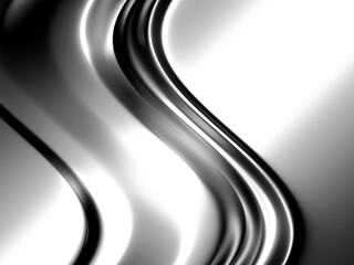 Metallic abstract wavy liquid background