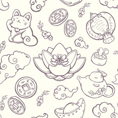 Chinese symbols pattern