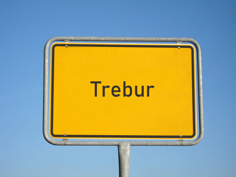 Ortsschild Trebur