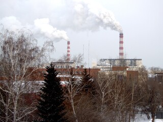 Naklejka premium smoke from a chimney