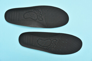 gray Flat Feet Orthopedic Insoles Men Women left foot