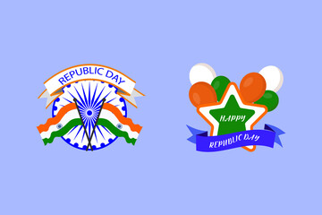 Republic day of India background Celebration, 26 January India Republic Day background with indian flags tri color balloons  .Suitable for greeting card, poster and banner.
