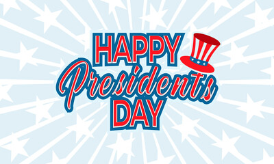 Happy Presidents Day Vector Illustration. Suitable for greeting card, poster and banner. Illustration Of happy Presidents Day. 