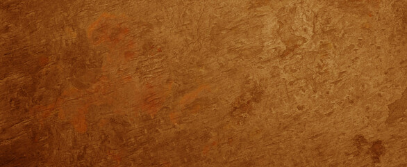 Grunge rusty orange brown metal stone steel background texture banner panorama	