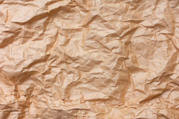 Fototapeta premium Crumpled craft paper, texture, background