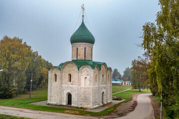 Transfiguration Cathedral in Pereslavl Kremlin. Golden Ring of Russia.