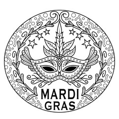 Hand drawn of mardi gras in zentangle style © Ciputra