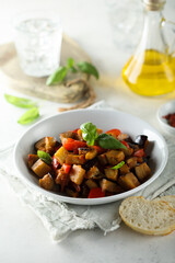 Traditional homemade caponata or vegetable ragout