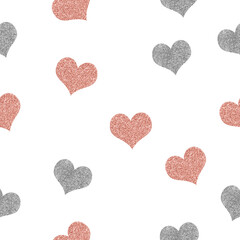 Close up of heart glitter textured background