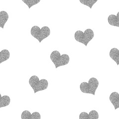 Close up of heart glitter textured background