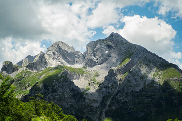 Fototapeta na wymiar montengro mountain landscape with clouds