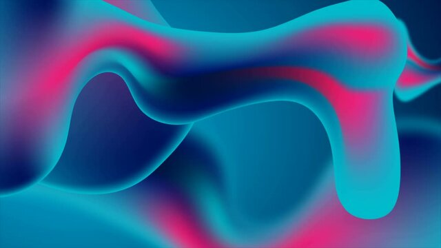 Abstract blue and purple liquid wavy shapes futuristic motion background. Seamless looping. Video animation Ultra HD 4K 3840x2160