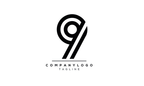 Abstract Letter Initial 9 Vector Logo Design Template Stock Vector | Adobe  Stock
