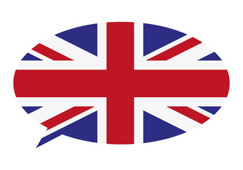 Bocadillo con bandera de Reino Unido. - obrazy, fototapety, plakaty