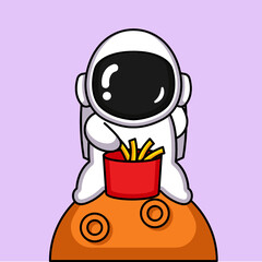 cute astronaut with a unique pose