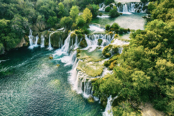 Waterfalls at Krka - obrazy, fototapety, plakaty