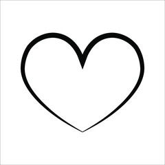 Romantic Heart Icon vector flat design in trendy style for Marriage Celebration.eps 10