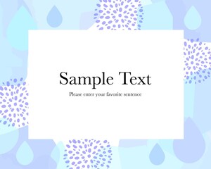 雨のしずくフレームデザイン素材