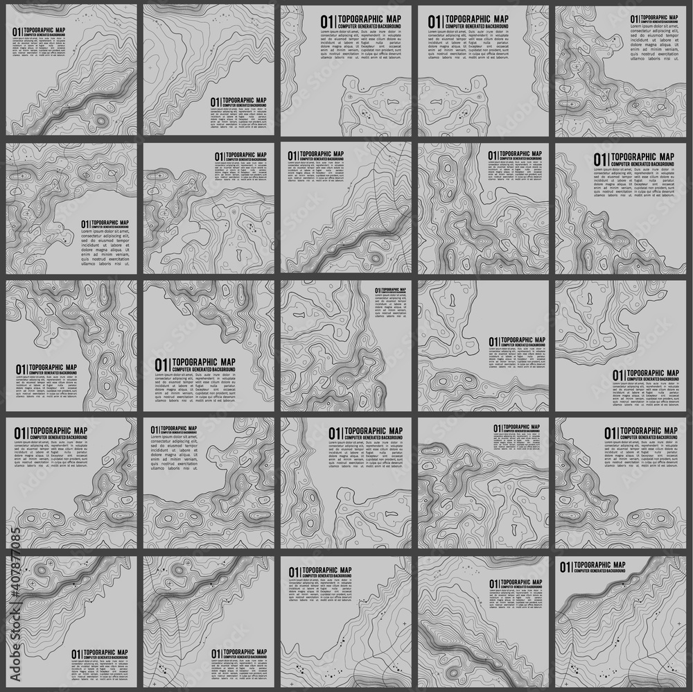 Poster grey contours vector topography. geographic mountain topography vector illustration. topographic pat