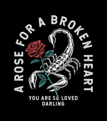 Image of Hand drawn scorpion illustration. Vector graphics for t-shirt prints and other uses. printed on Printed Glass Basin Splashbacks