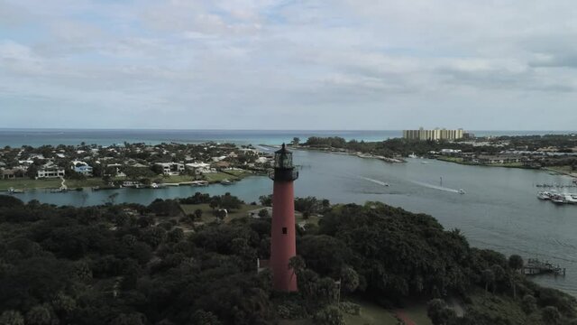 Jupiter lighthouse on the shore