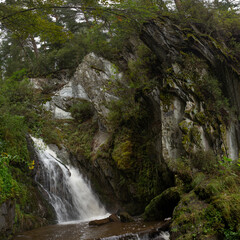 waterfall in the mountains