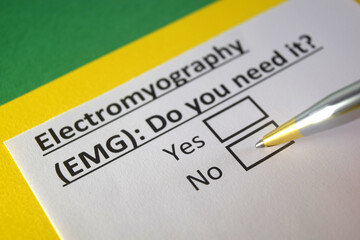 One person is answering question about electromyography.