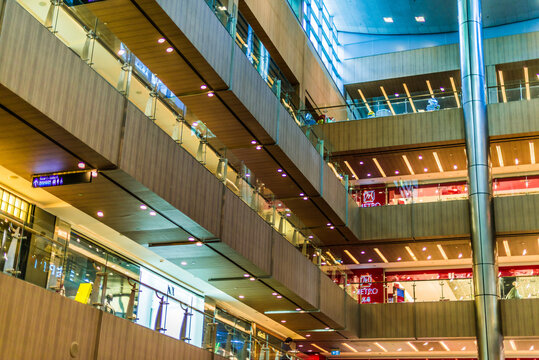 Interior of Paragon Shopping Centre at Orchard Rd in Singapore