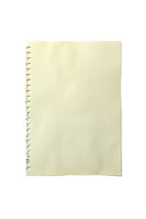 Empty Paper note on white background