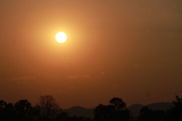 Beautiful light of sunset in the evening