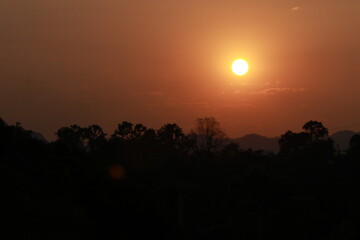Beautiful light of sunset in the evening