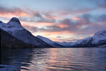 sunset in the mountains