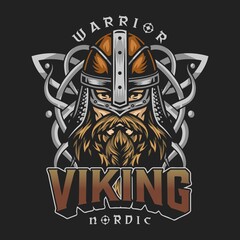 Viking colorful vintage design