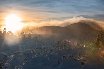 Hiking Trail towards Babia Gora in Winter