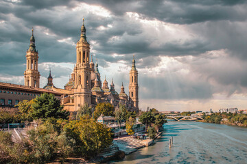Views from the Basilica del Pilar in Zaragoza