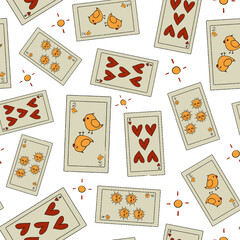 seamless pattern (backgrounds) with unusual game cards
