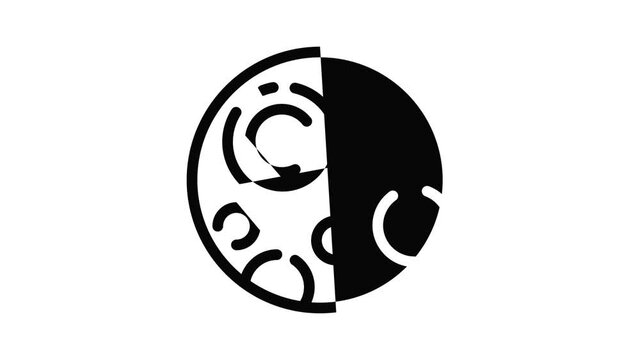 Pluton planet icon animation best object on white background