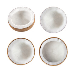 coconut on nwhite background