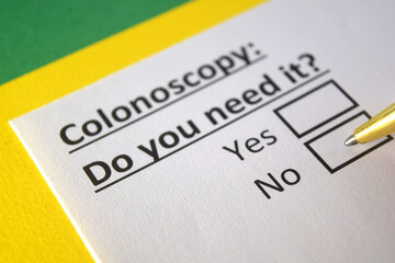 One person is answering question about colonoscopy.