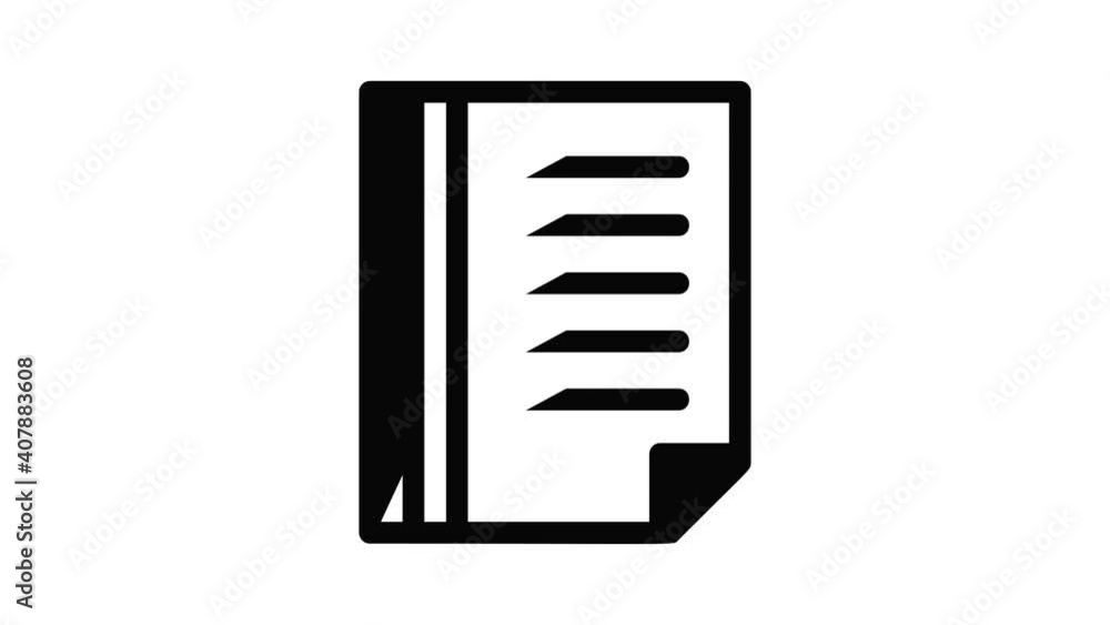 Poster file folder icon animation best object on white background