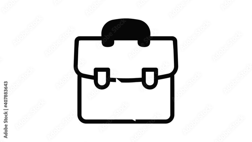 Poster suitcase icon animation best object on white background
