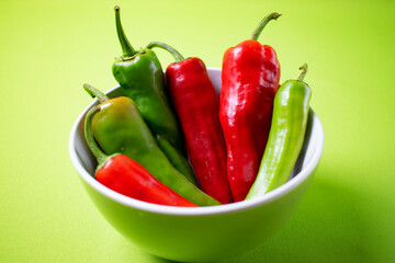 
Chilean chili pepper in green bowl
